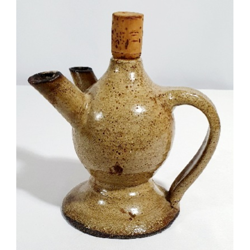 Keramiek olielampje, gesigneerd